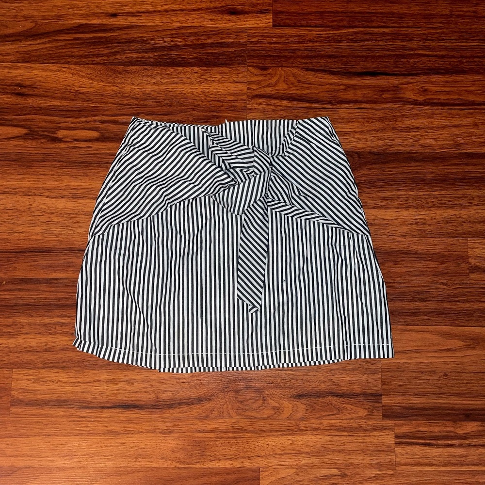 Super down Revolve Striped Mini Skirt with Bow